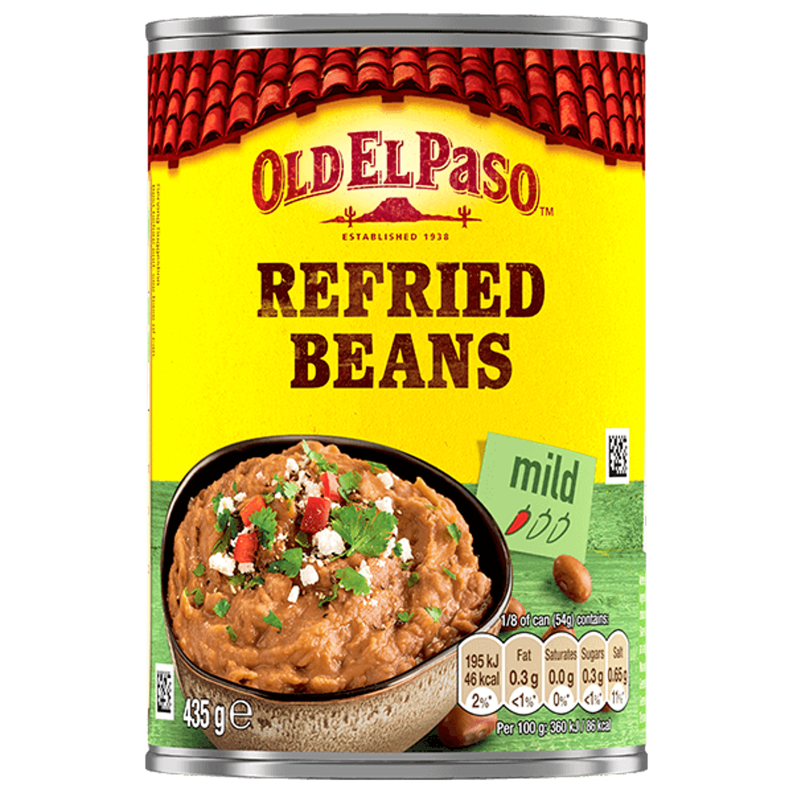 can of Old El Paso's refried beans (435g)